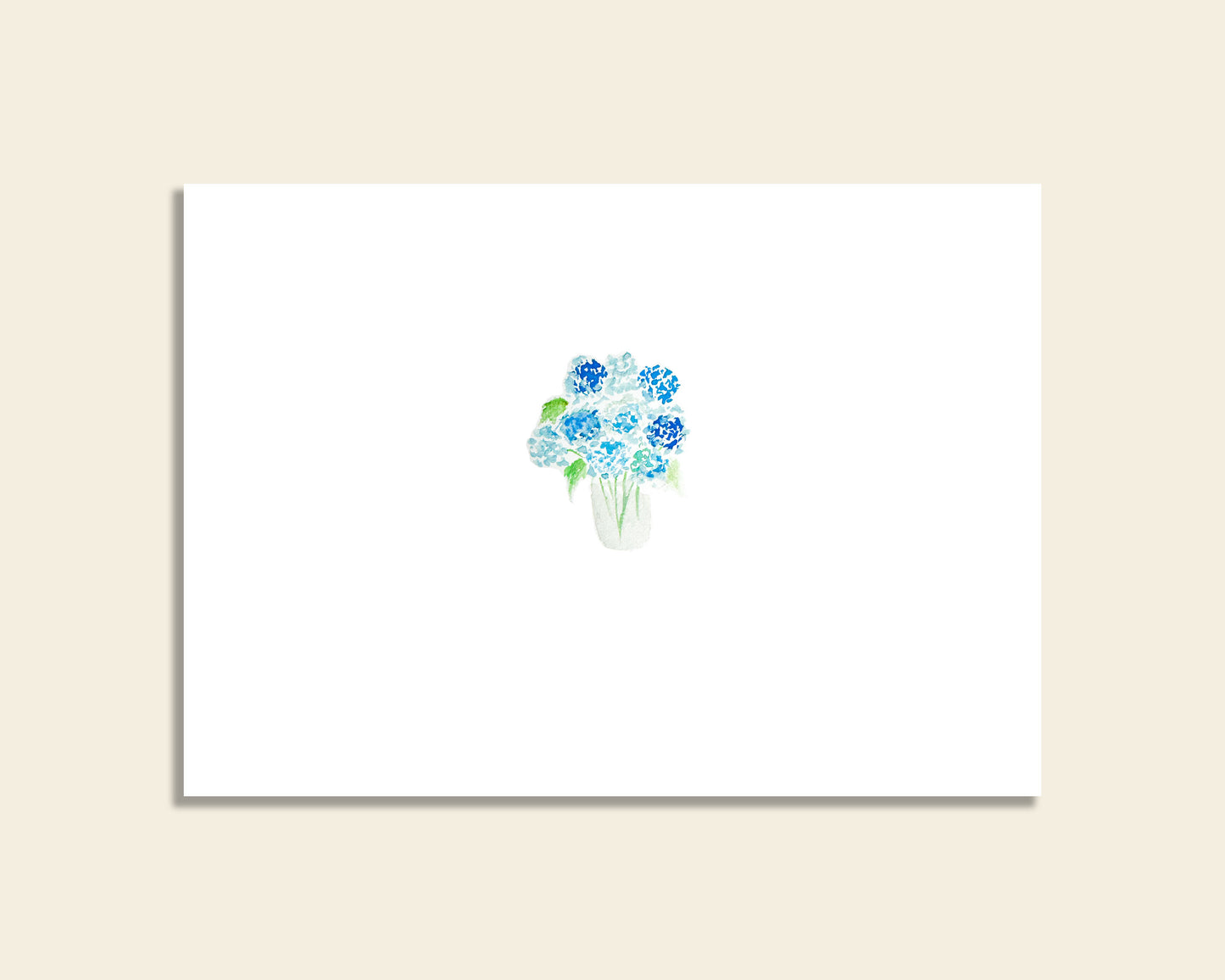 Watercolor Hydrangea Blank Notecards