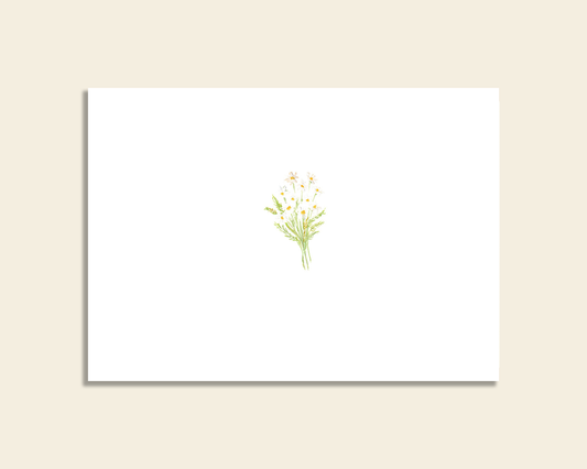 Watercolor Daisies Blank Notecards